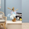 Blanco unicornio peluche colgante lindo lindo coche divertido bolsa decoración colgante details Picture